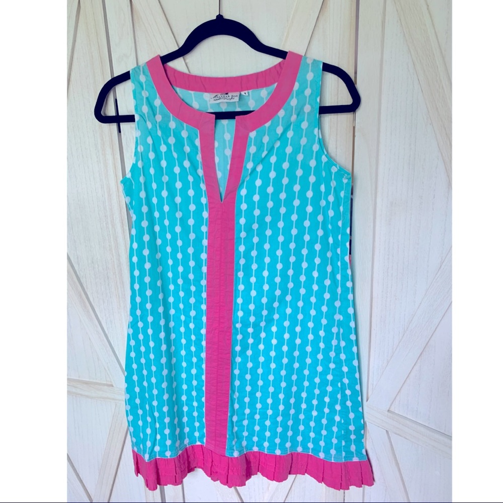 Malabar Bay Printed Tunic Ruffle Dress